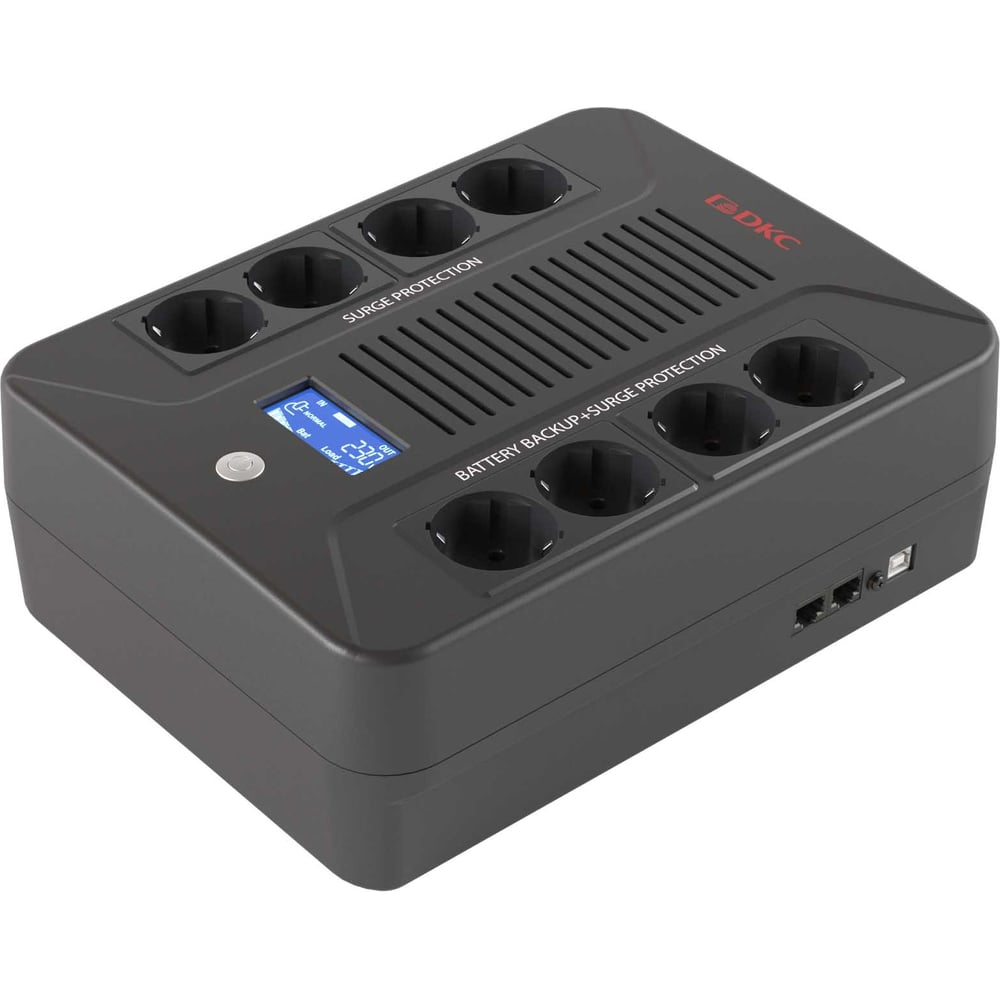 Изображение товара Линейно-интерактивный ИБП DKC INFOPDU1000LCD, 1000 ВА/600 Вт, LCD, Schuko