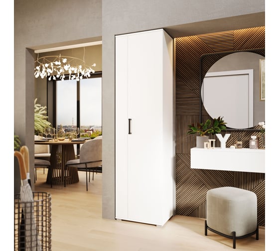 Изображение товара Шкаф для одежды ТриЯ Эрика тип 2, белый ясень 210946