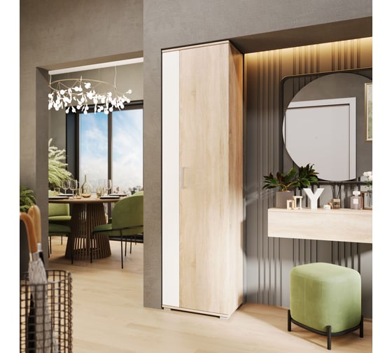 Изображение товара Шкаф для одежды ТриЯ Эрика дуб сонома, белый 102062