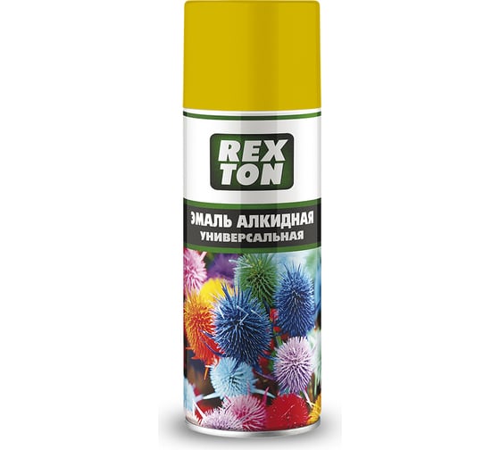 Изображение товара Алкидная универсальная эмаль REXTON желтый, аэрозоль RT100.70
