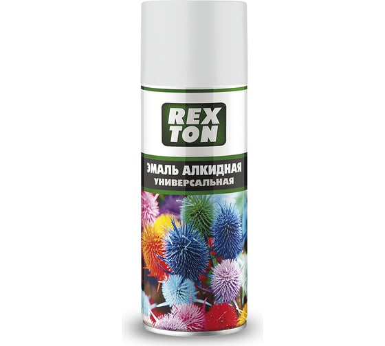 Изображение товара Алкидная универсальная эмаль REXTON белый глянцевый, аэрозоль RT100.20