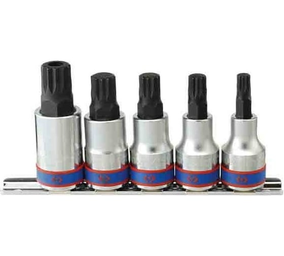 Изображение товара Набор торцевых насадок (1/2", SPLINE, М8-М16, 5 предметов) KING TONY 4105PR