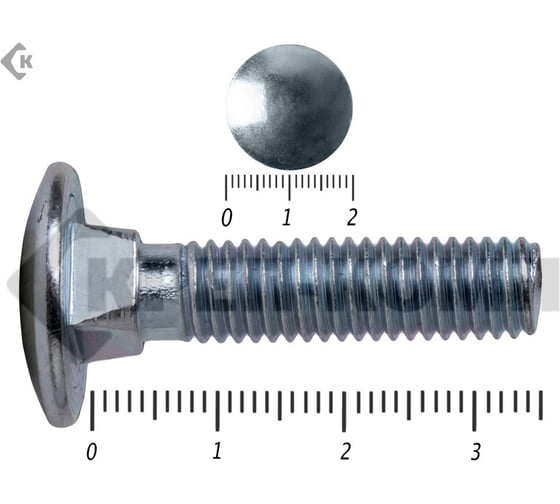 Изображение товара Мебельный болт КРЕП-КОМП цинк DIN603 8х35 1200шт бм835