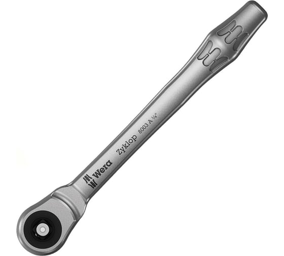 Изображение товара Ключ-трещотка WERA 8003 A Zyklop Metal сдвижной квадрат, привод 1/4", 1/4" x 141 мм WE-004003