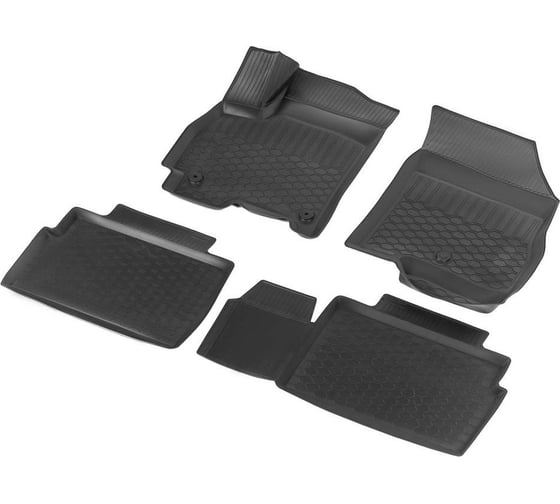 Изображение товара Коврики в салон автомобиля Rival Exeed LX 2017-н.в., полиуретан, с крепежом, 4 части 10910001