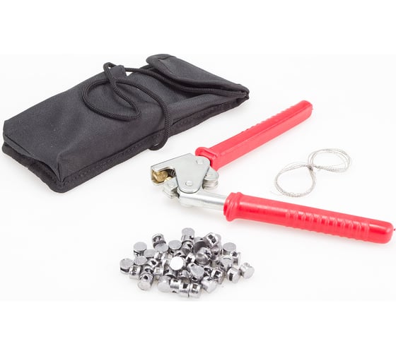 Изображение товара Пломбиратор с номером 10 GRM комплект диаметр 10 мм + проволока, свинцовые пломбы, чехол 152101004-10