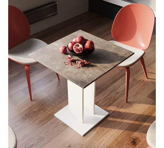 Изображение товара Обеденный стол ТриЯ Анкона Тип 1, Белый/Ателье темный 212737