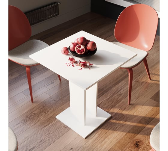 Изображение товара Обеденный стол ТриЯ Анкона Тип 1, белый/белый 212738