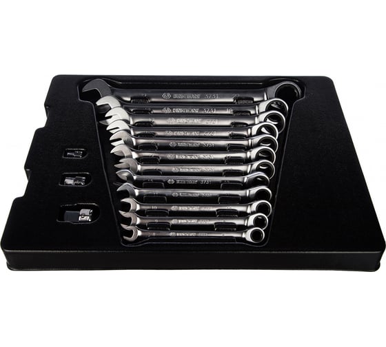 Изображение товара Набор трещоточных комбинированных ключей (ложемент, 15 предметов) KING TONY 9-10115MR