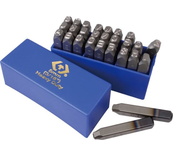 Изображение товара Набор ударных клейм (5 мм, буквы-латиница, 27 предметов, хвостовик HRC 40) KING TONY 11527SQ05