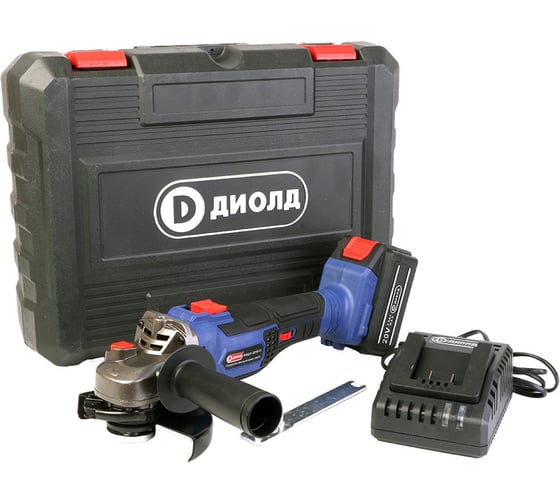 Изображение товара Шлифовальная угловая аккумуляторная машина ДИОЛД Амшу-20 ли-01 (кейс) 10300051