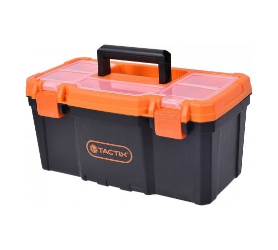 Изображение товара Ящик для инструмента TACTIX 16 с оранжевой крышкой 40,8x20,8x19,6 см 320101
