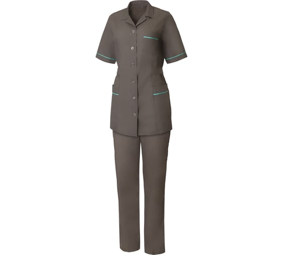 Изображение товара Женский костюм СОЮЗСПЕЦОДЕЖДА Вита, темно-серый/мята, р.56-58/170-176 2000000185743