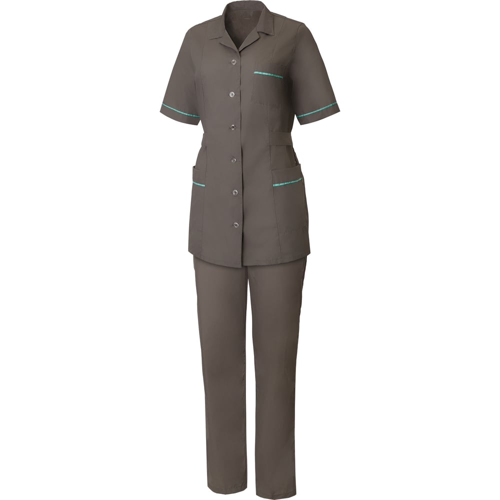 Изображение товара Женский костюм СОЮЗСПЕЦОДЕЖДА Вита темно-серый мята р56-58