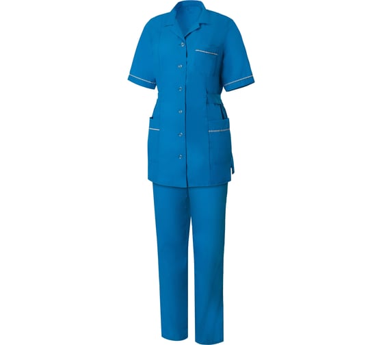 Изображение товара Женский костюм СОЮЗСПЕЦОДЕЖДА Вита, бирюза/принт лапка, р.48-50/170-176 2000000185842