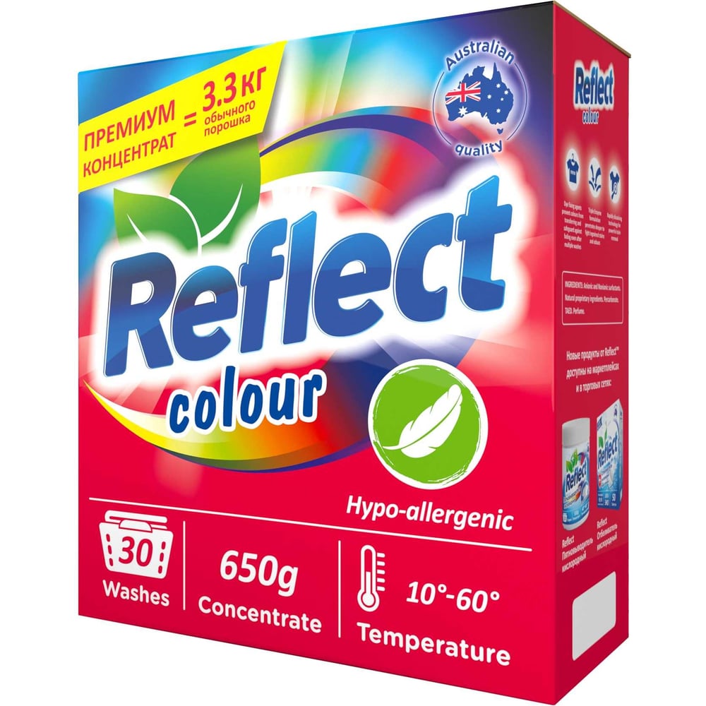 Концентрированный стиральный порошок для цветных и темных тканей REFLEKT colour 9339238001031 1015180000