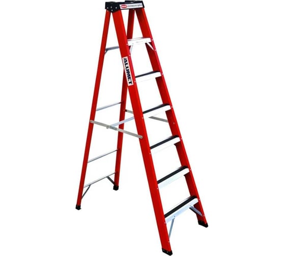 Изображение товара Стеклопластиковая стремянка Алюмет с органайзером 6 ступеней. Серия SF1006