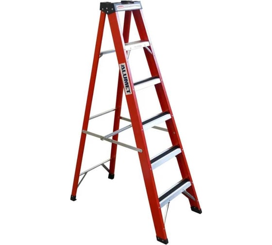Изображение товара Стеклопластиковая стремянка Алюмет с органайзером 5 ступеней. Серия SF1005