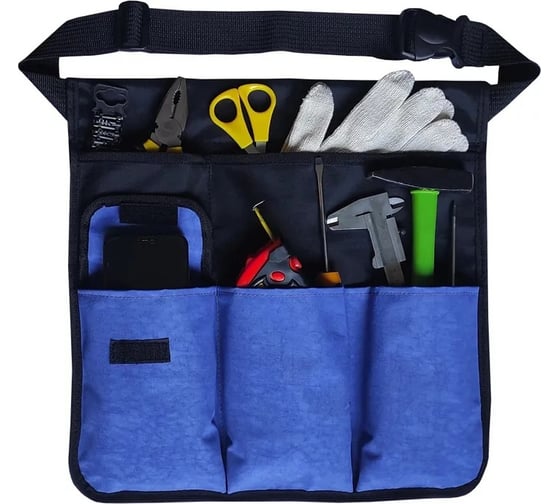 Изображение товара Поясная сумка-фартук SOLARIS черная/синяя S5430