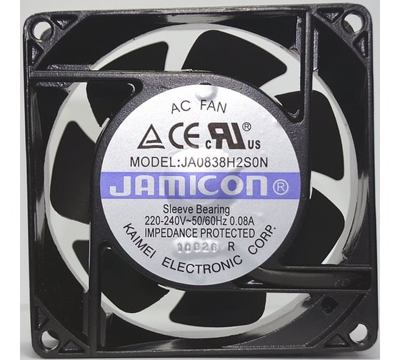 Изображение товара Вентилятор JAMICON ja0838h2s0n-t 80x80x38 220v втулка C00034201