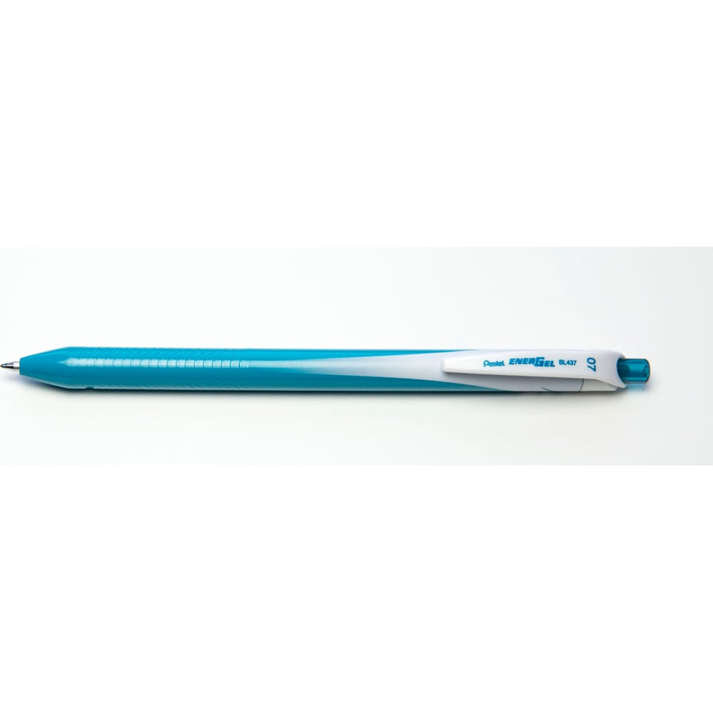 Изображение товара Автоматическая гелевая ручка Pentel Energel, одноразовая d 0.7 мм 12 шт BL437-S3 бирюзовые чернила 687473