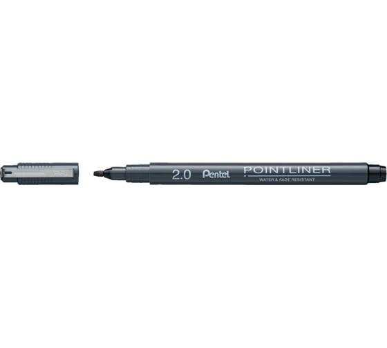Изображение товара Линер Pentel Pointliner Calligraphy 2 мм 12 шт S20P-C20A черные чернила 708863