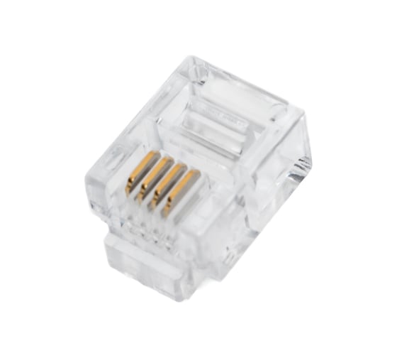 Изображение товара Телефонный коннектор RJ-11 Cabeus 100 шт 6P4C
