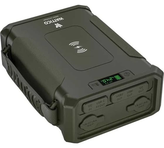 Изображение товара Внешний аккумулятор с авторозеткой WATTICO Huntsman 96000mah, фонарь, защита от брызг, lifepo4 300 00-00000080