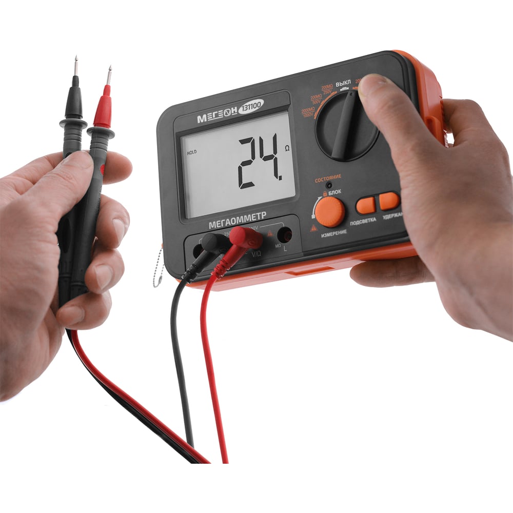 Изображение товара Мегаомметр МЕГЕОН 131100 для измерения сопротивления и напряжения