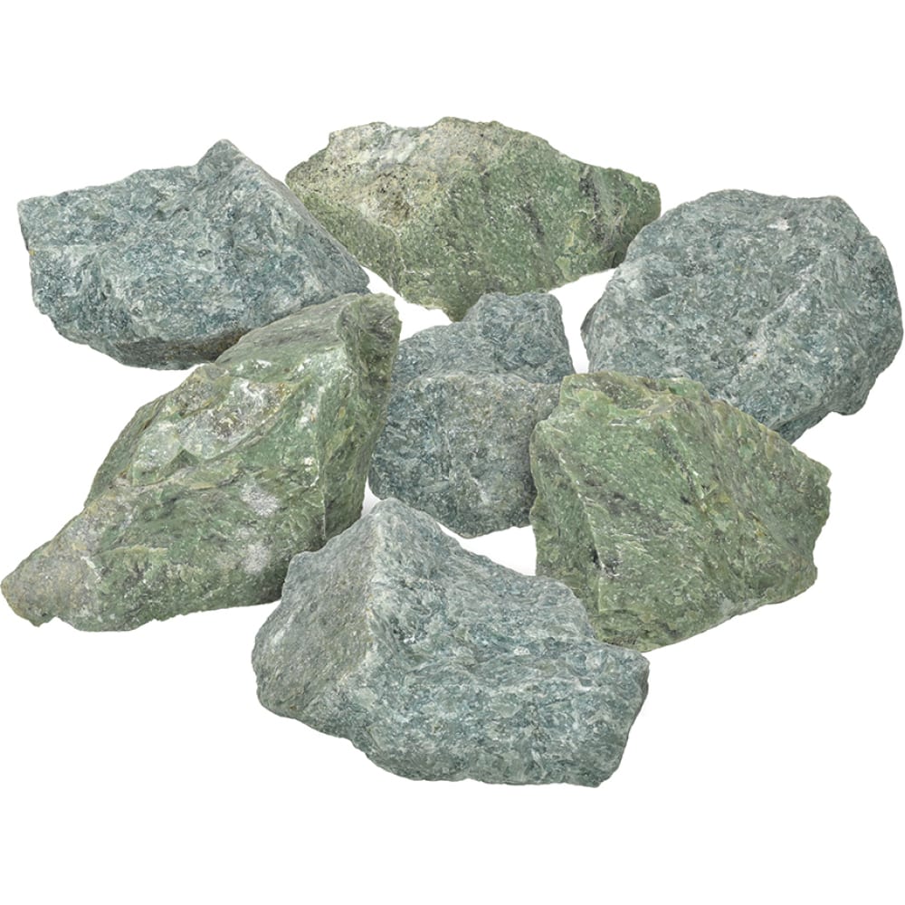 банные штучки камень хакасский жадеит колотый мелкий 40 80 мм в коробке 10 кг 33718 Колотый мелкий камень Банные штучки