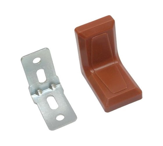 Изображение товара Мебельный уголок STARFIX 26x26 мм белый цинк, с декоративной накладкой, коричневый 4 шутки SMM1-66849-4