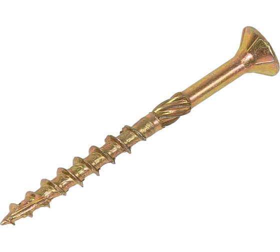 Изображение товара Конструкционный шуруп STARFIX 4,0x45 мм потайной, желтый цинк, 500 штук SMC2-48933-500