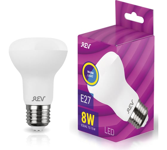 Изображение товара Светодиодная лампа REV LED R63 E27 8Вт 2700K 32336 5