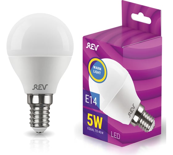 Изображение товара Светодиодная лампа LED G45 E14 5Вт 2700K REV 32260 3