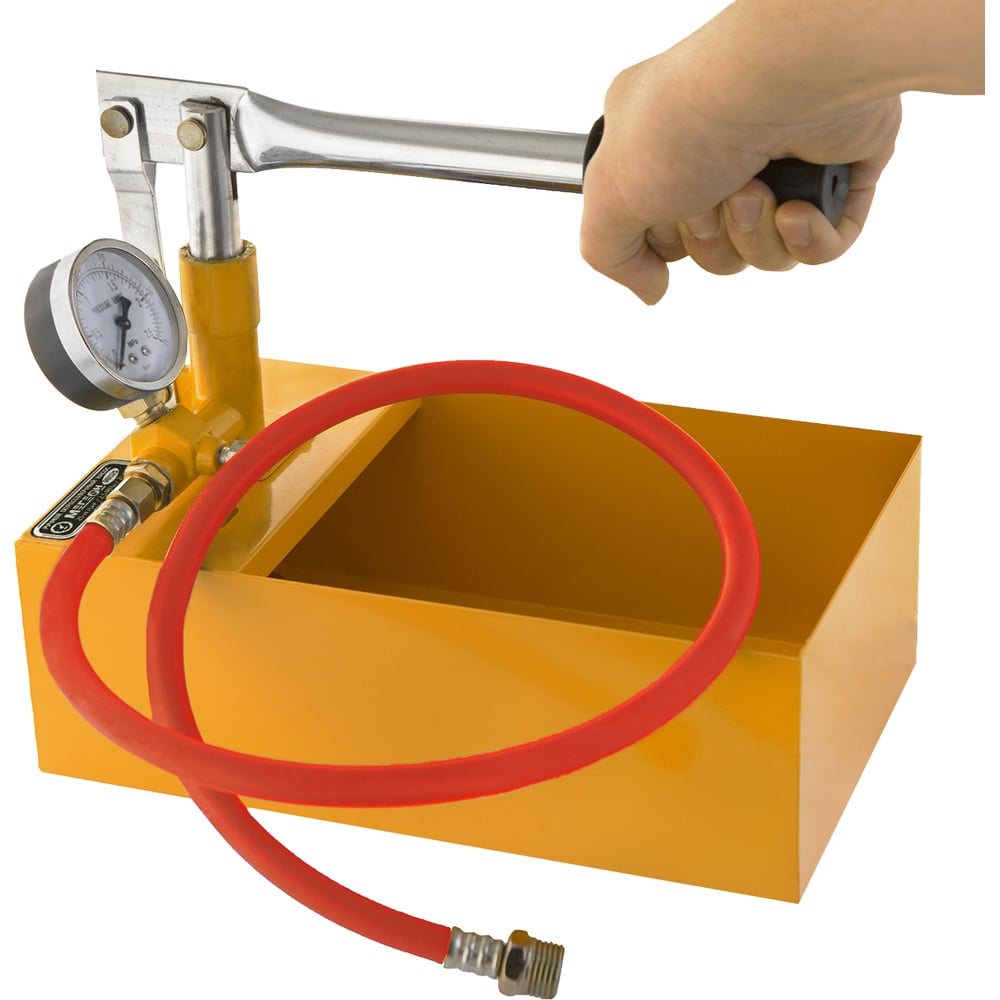 Изображение товара Опрессовщик МЕГЕОН 98025 для гидравлических работ, ручной, 24.7 бар