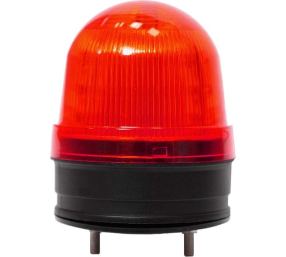 Изображение товара Светосигнальный маячок INNOCONT d=70мм, L=85мм, светодиод, вращение, зуммер, цвет: красный, 24VDC IP54, кабель 0.5м SL70B-024-R