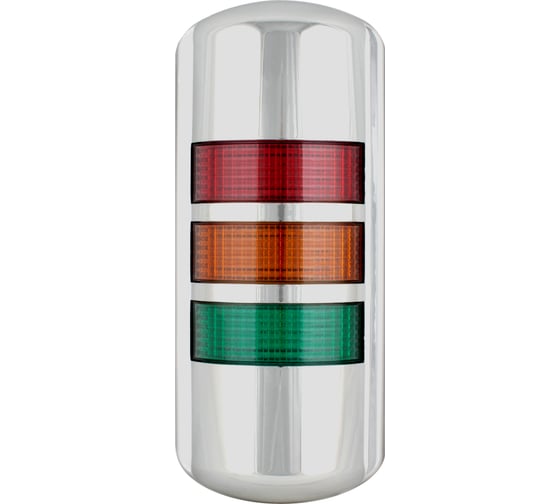 Изображение товара Светосигнальная колонна INNOCONT крепление на стену, светодиоды (постоянное/мигающее), зуммер, цвет: красный, желтый, зеленый, 24VDC, IP54. TFL50B-024-RYG