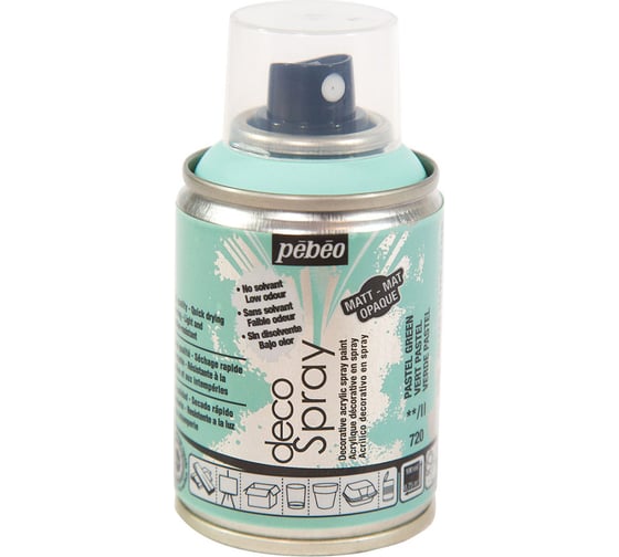Изображение товара Краска PEBEO decoSpray на водной основе, аэрозоль, 100 мл, пастельно-зеленый 533387
