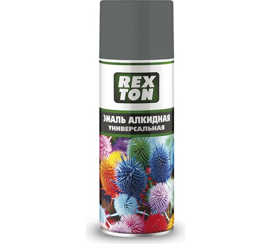 Изображение товара Алкидная универсальная эмаль REXTON серый, аэрозоль RT100.80
