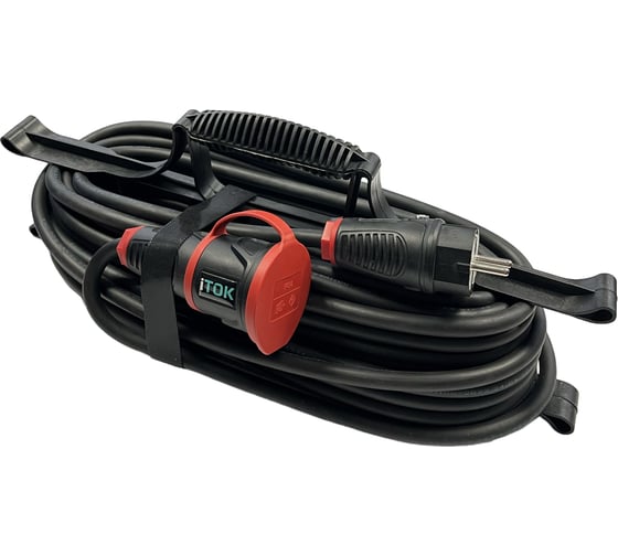 Изображение товара Силовой удлинитель на рамке iTOK с заземлением серии iCONNECT PRO ПВС 3x1,5 мм 1 гнездо IP54 ГОСТ 30 м i-CONNECT-PRO-SUR-PVS-315-1-54-30