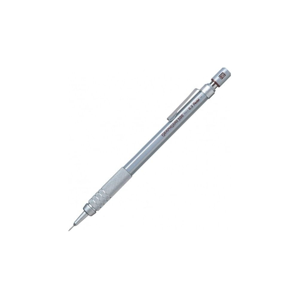 Автоматический профессиональный карандаш Pentel Graphgear 500 PG513-E 0.3 мм, HB, серебряный 669166