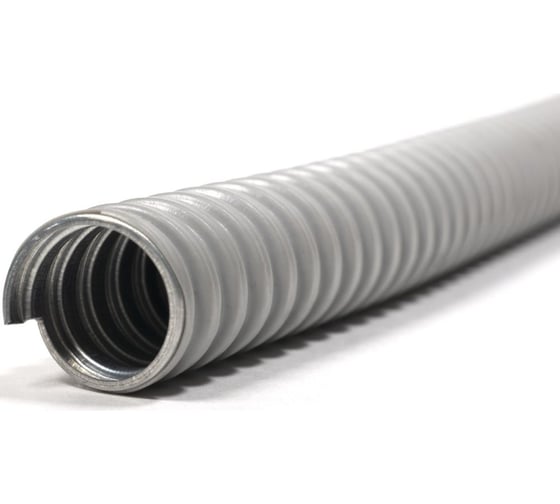 Изображение товара Металлорукав в пвх изоляции ГОФРОМАТИК мрпи нг 32 (20 м/уп.) серый zeta41914