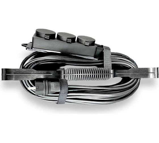 Изображение товара Силовой удлинитель на рамке iTOK с заземлением серии iCONNECT ПВС 3x1,5 мм 3 гнезда IP44 ГОСТ 10 м i-CONNECT-SUR-PVS-315-3-44-10