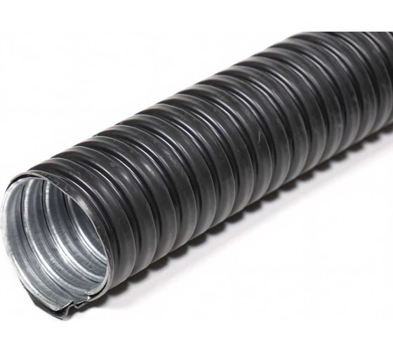 Изображение товара Металлорукав в пвх изоляции ГОФРОМАТИК мрпи нг 75 (10 м/уп.) черный zeta42220