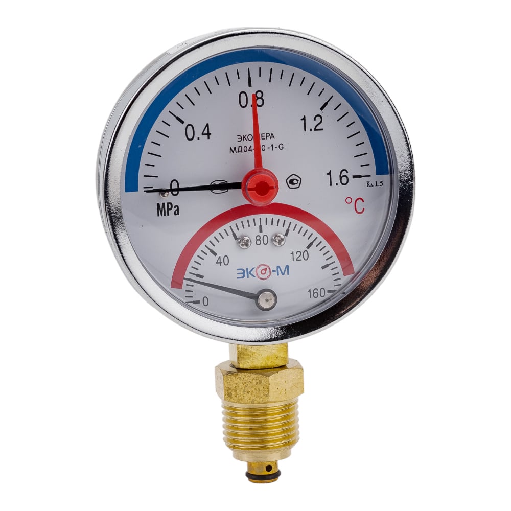Термоманометр ЭКО-М Экомера МД04-80-G-1,6МПа-160-РИ