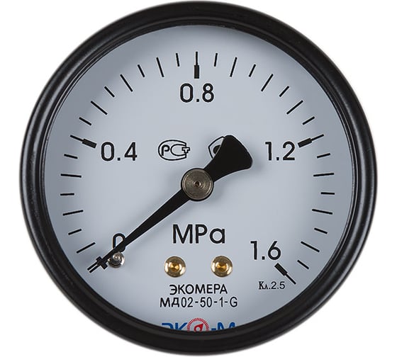 Изображение товара Манометр ЭКО-М Экомера  Осевой МД02-50-G-1,6МПа-ОИ