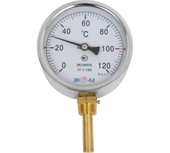Изображение товара Биметаллический термометр ЭКО-М ЭКОМЕРА L=40 радиальный БТ-1-100-120С-L40-РИ