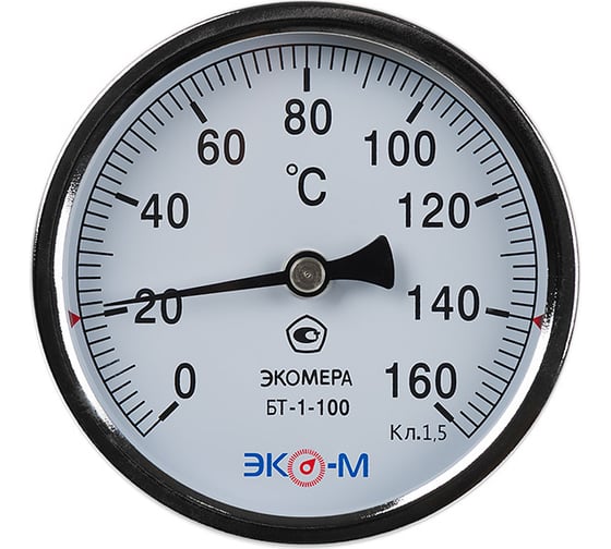 Изображение товара Биметаллический термометр ЭКО-М ЭКОМЕРА БТ-1-100-160С-L80