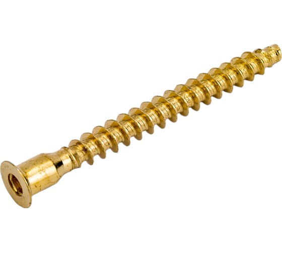 Изображение товара Меб. шуруп-стяжка ЕВРОПАРТНЕР латунир., 7x70 мм, 10 шт. 6 1631 4