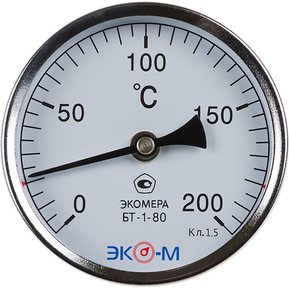 Биметаллический термометр ЭКО-М - БТ-1-80-200С-L40